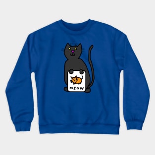 Cute Cat Self Portrait Crewneck Sweatshirt